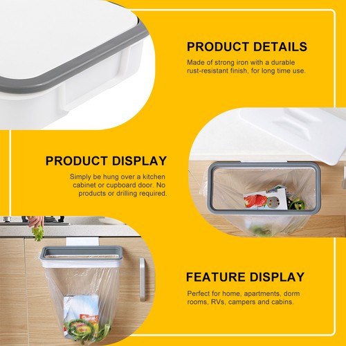 Porta sacchetti spazzatura cucina organizer da appendere sacchetto spesa plastica porta sacchetti con coperchio - Foto 22 di 24