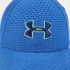 UNDER ARMOUR Outdoor Embroidered Logo Blue  Green Mesh Hat Youth Size S/M