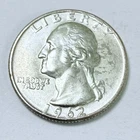 1962 D Washington Quarter - 90% Silver - Circulated Coin #5174