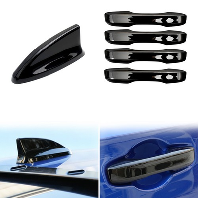 #ad #ad Door Handle Cover Shark Fin Antenna Cover for Honda Civic 2022 2026 Glossy Black $32.39