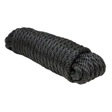 3008.0022 Solid Braid MFP Utility Rope 3/8 x 100 Black