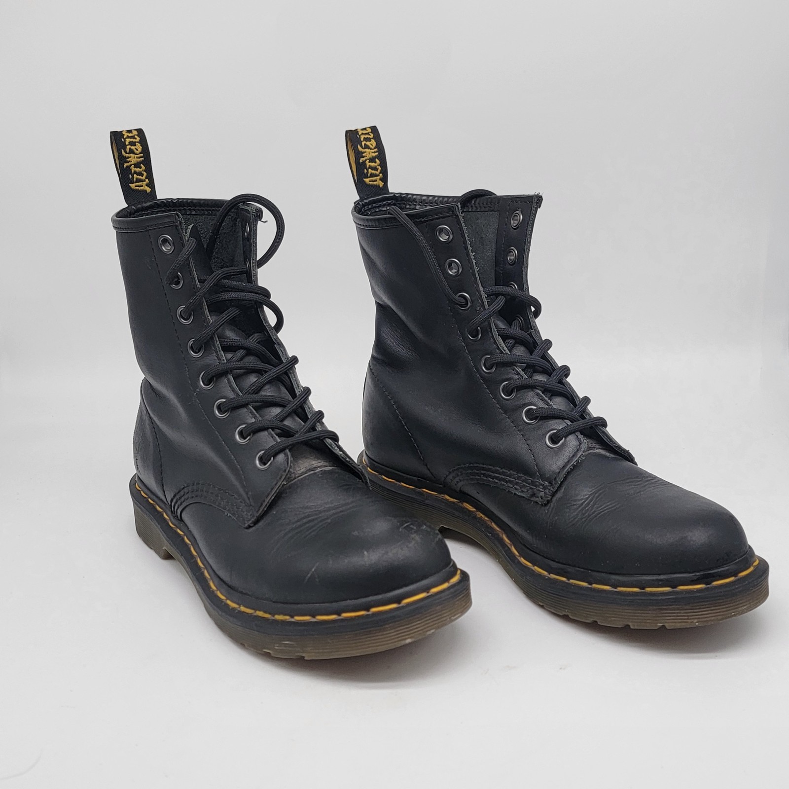 Black Doc Martens Air Wair The Original, US 7, 1460 Lace Up Combat Style Boots thumbnail 3