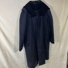 Issey Miyake Men's Vintage Dark Blue Cotton Squid Parka Coat Hooded FC AHA