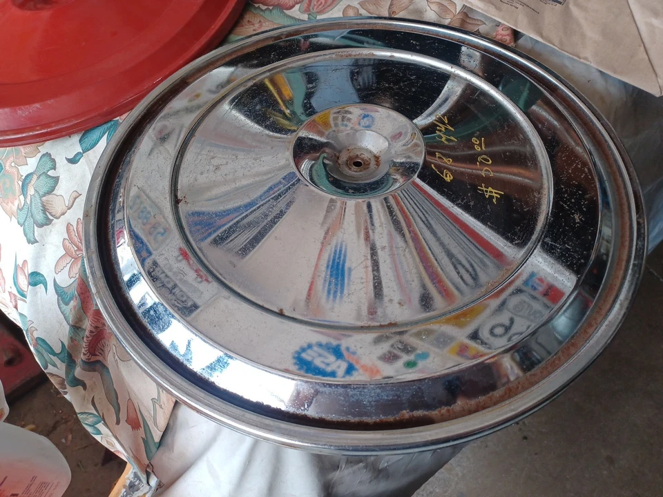 Крышка воздухоочистителя 1968 Oldsmobile 442 хромированная от оригинального производителя нуждается в доработке - Изображение 2 из 4