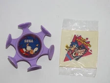 VNTG SEGA SONIC THE HEDGEHOG CHERRY COKE PROMO THROWING STAR & TATTOO NEW 1993