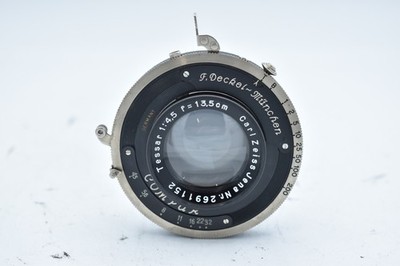Carl Zeiss Jena 13.5cm (135mm) F/4.5 Tessar Lens in Compur