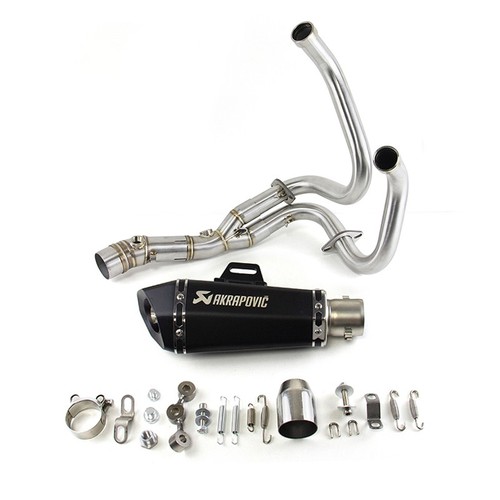For Kawasaki Ninja 650 Z650 2012-2026 Full System Exhaust Tips Black Header Pipe