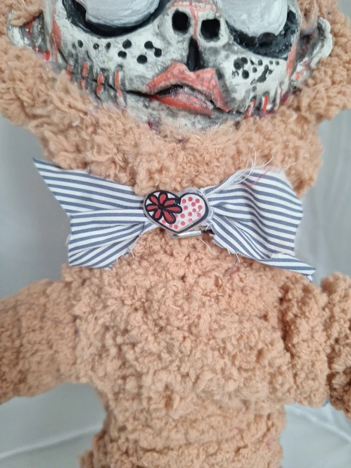 Coraline Mini-me Fuzzy Bear Linda muñeca artista roble hecha a mano. Muñecas Hauntedsoulsart Foto 4 de 4