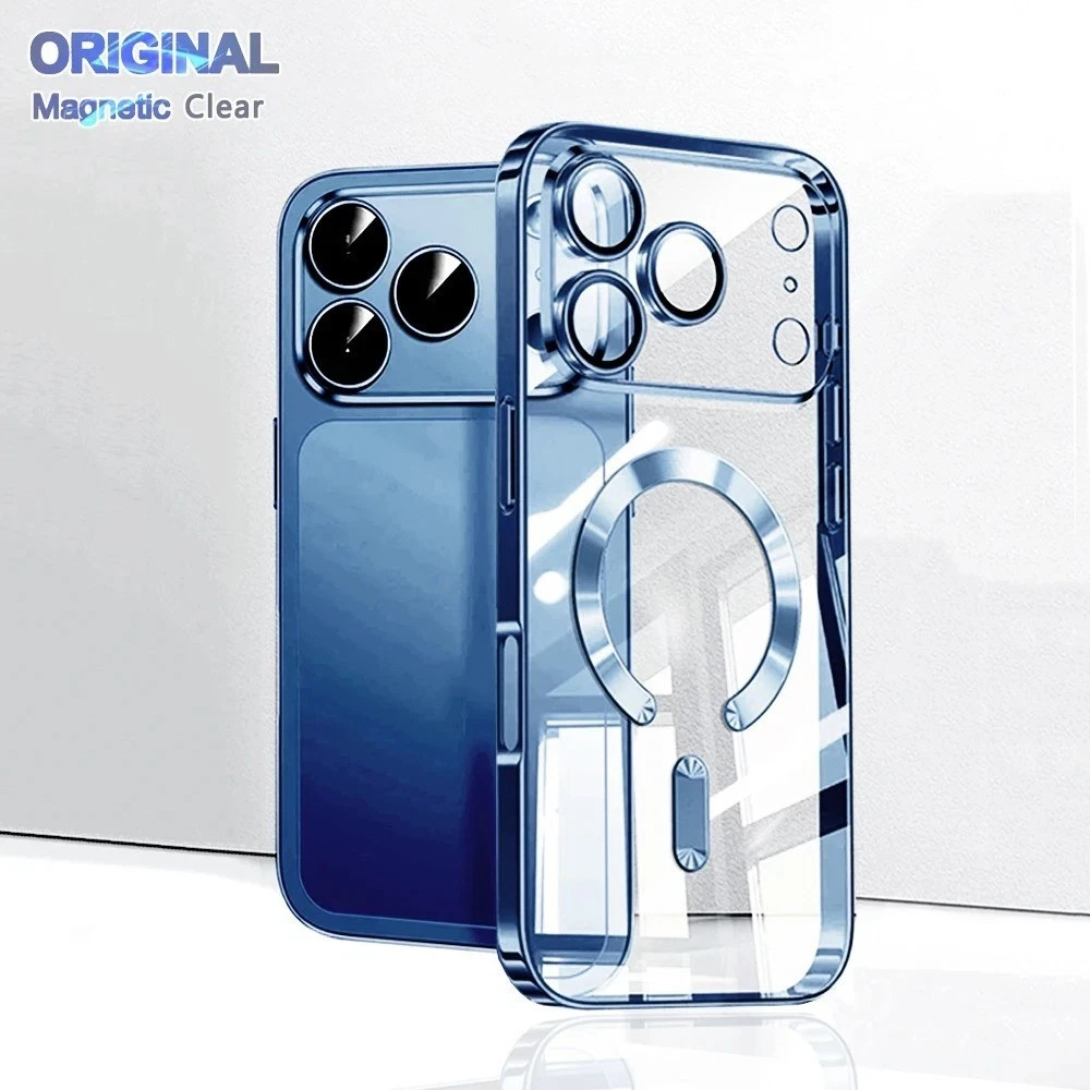 iPhone 17 16 15 14 13 12 11 Pro Max Plus Magsafe Shockproof Plating Case Cover