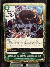 Demonic Aura Nine-Sword Style Asura Demon Nine Flash - OP07-036 - R - Foil - Nea
