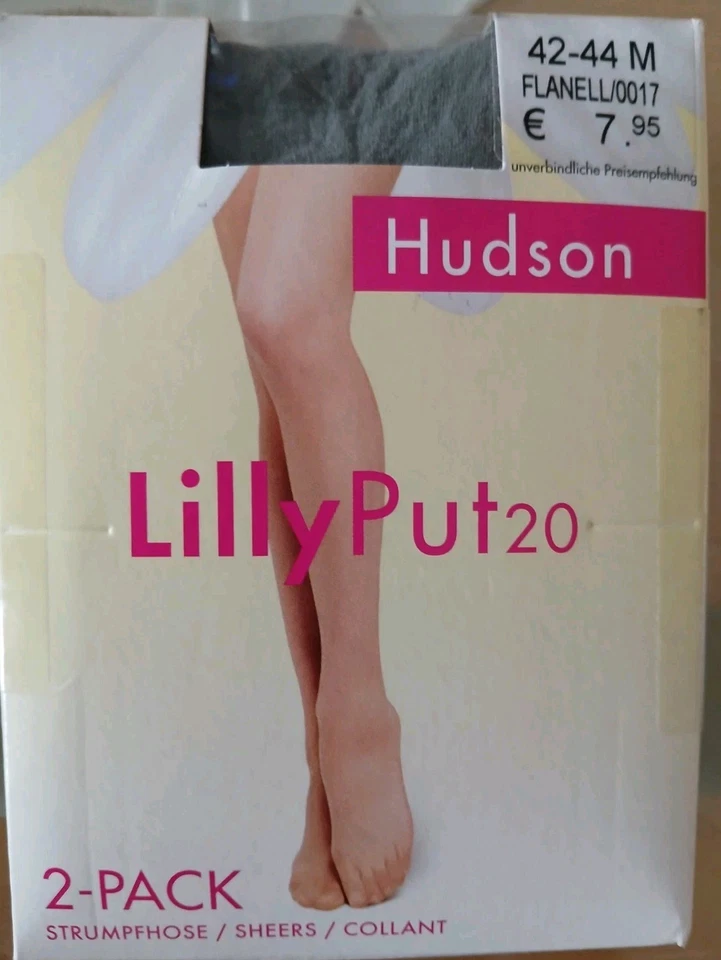 Gr. 42 44 NEU - 4 Fein Strumpfhosen Hudson Lilly Put 20den transp., Grauton  - Bild 2 von 4