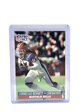 1991 pro set #74 Cornelius Bennett BILLS