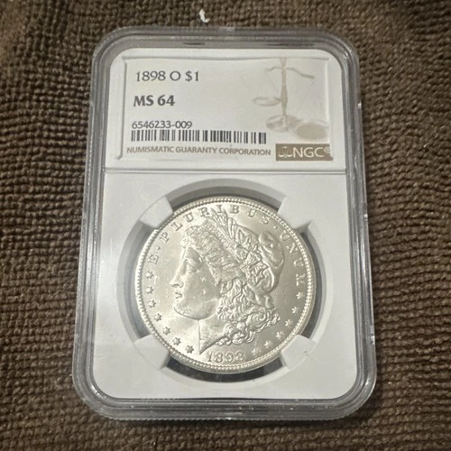 Morgan Dollar 1898-O NGC MS64 Silver $1 Coin New Orleans KM#110 6546233-009