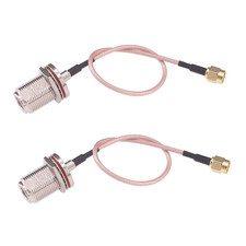 2Pcs SMA Male to N Type Female RF Coax Adapter 20Cm 8In SMA to N Coaxial Connect