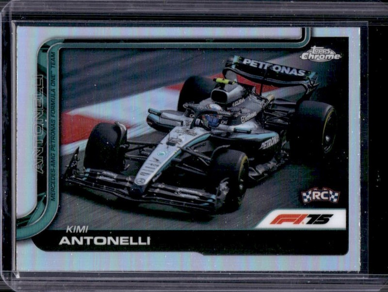 2025 Topps Chrome F1 Kimi Antonelli RC Refractor Rookie F1 Car #80