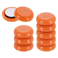 10Pcs Furniture Sliders, 3/4 Inch Round Adhesive Furniture Moving Pad, Orange