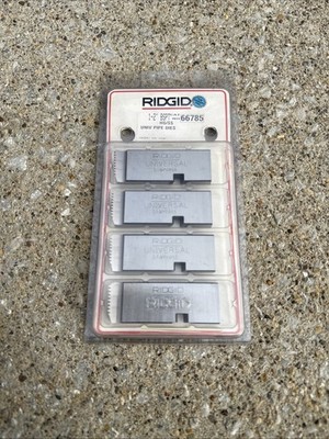 Ridgid 66785 1'' - 2'' BSPT HS/SS Universal Stainless Pipe Dies Set of 4 NEW USA