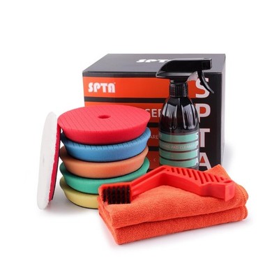 SPTA Polishing Pads, 5Pc 5 Inch 125mm Orbital Buffer Polisher Pads and 1Pc Mi...