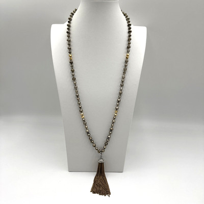 Stella Dot Necklace Milana Tassel Collection Mixed Metals Silver Gold Versatile
