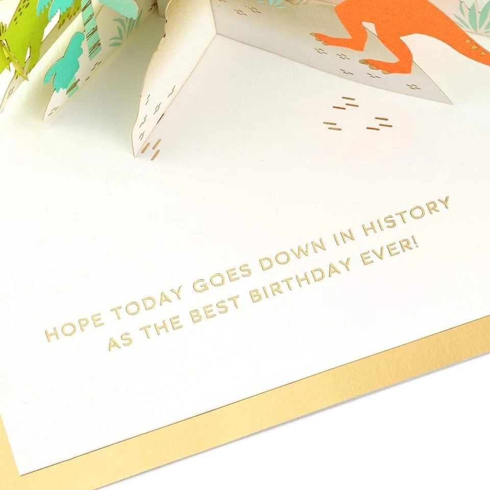 Signature Paper Wonder Pop Up Birthday Card (Dinosaurs) - image 4 of 4