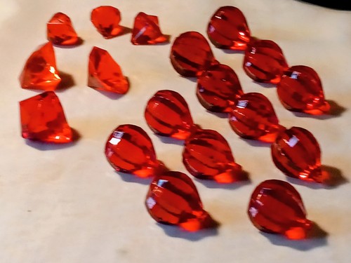 Lot Of 18 Imitation Faceted  Austrian Crystal Beads.    # F-D    NJ#2