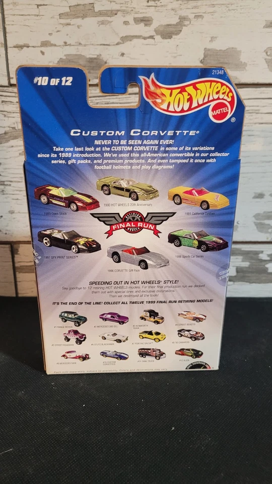 Hot Wheels: 1999 Final Run Custom Corvette - New in Package! - Image 2 of 2