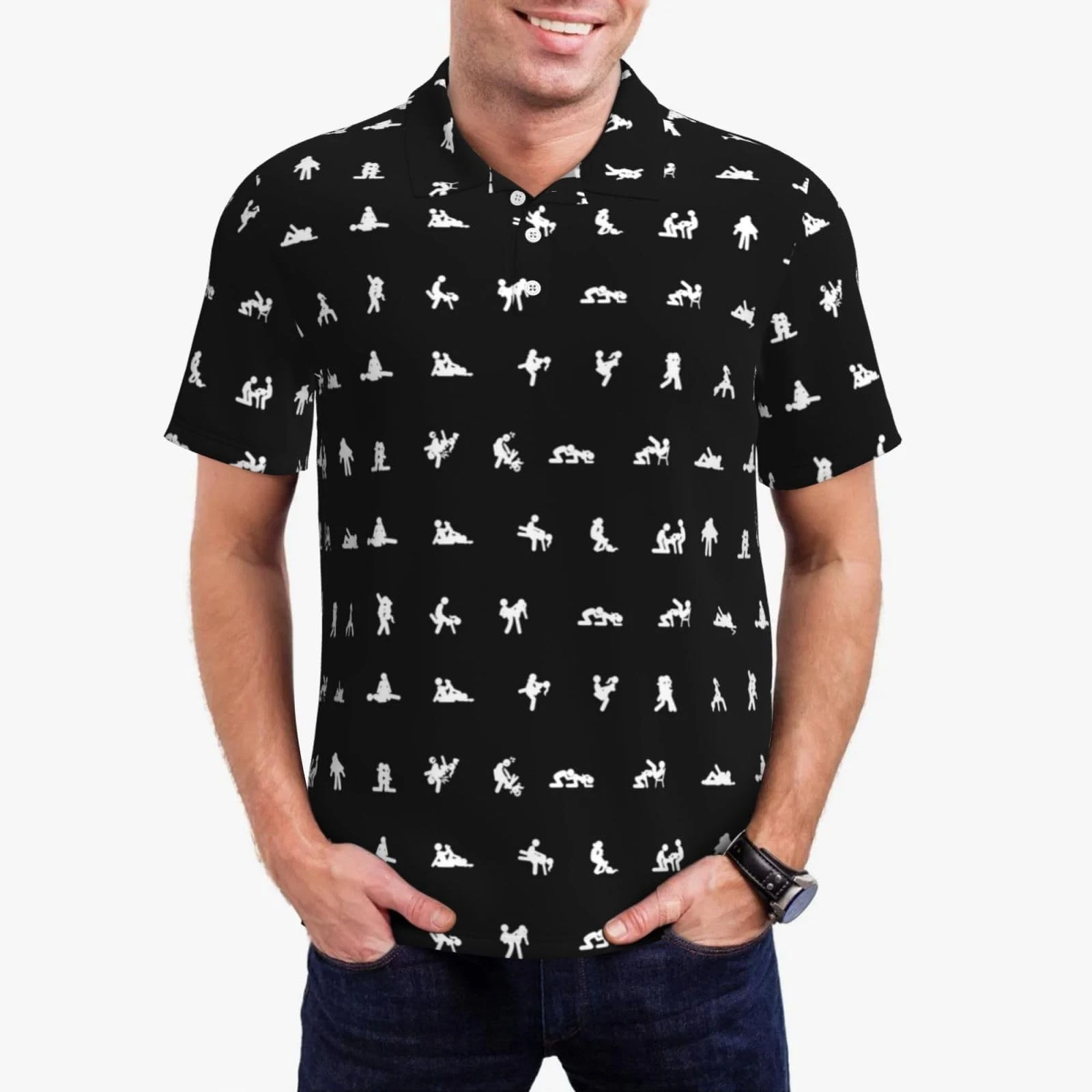 Men's Golf Polo Shirt Moisture-Wicking Short Sleeve