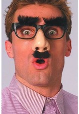 RUBIE'S MR. BOSS CLASSIC GAG GLASSES w/EYBROWS  MOUSTACHE COSTUME ACCESSORY