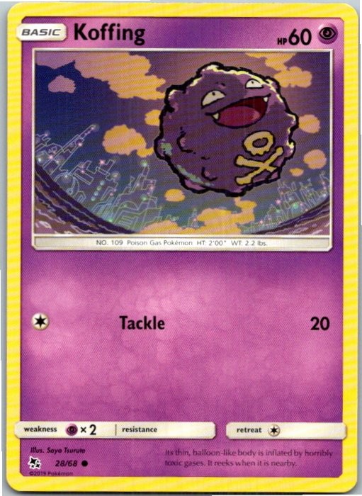 Koffing #28/68 Pokemon Hidden Fates Near Mint or Better
