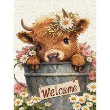 Diamond Art Kits for Adults, 5D Cow Diamond Painting Kits 12x16 in  Full Round