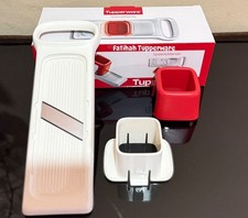TUPPERWARE Speedy Mando Küche Lebensmittel Mahlwerk Hobel rot & weiß mit Reibe