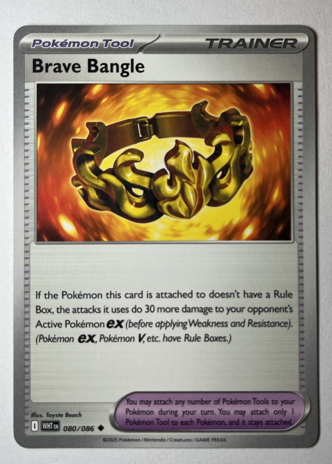 Brave Bangle 080/086 Pokemon White Flare English NM Card