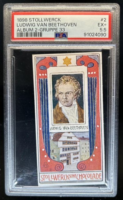 1898 Stollwerck Ludwig Van Beethoven Album 2 Gruppe 33 #2 PSA 5,5