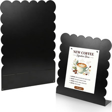 2 Pcs Magnetic Bulletin Board for Desk  Wall - Foldable Black