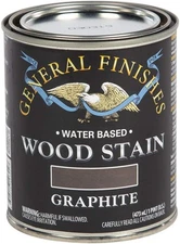 General Finishes Water Based Wood Stain, 1 Pint, Graphite
