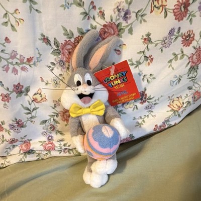 Warner Bros. Looney Tunes Bugs Easter Bunny Mini Bean Bag Plush 1998 Under 6in