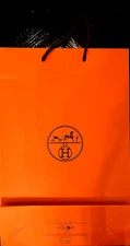 New Authentic Hermes Paris Empty  Shopping Gift Paper Bag 17 x 11 x 4"