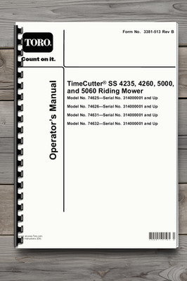 #ad Toro TimeCutter SS 4235 4260 5000 5060 Riding Mower Operator’s Manual Comb Bound $12.75