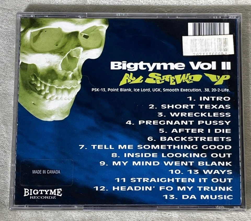 DJ Screw Bigtyme Vol II All Screwed Up New Sealed CD Canada Cracked Case Foto 3 de 4