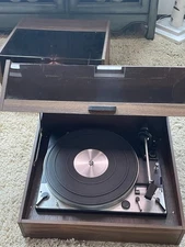 VINTAGE DUAL 1229 TURNTABLE RECORD PLAYER WITH STACKING SPINDLE TESTED & WORKS