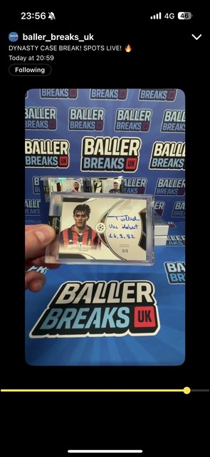 2024-25 Topps Dynasty UCL Soccer Debut Day Inscription Paolo Maldini AUTO 3/5