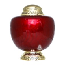 Red Empire Large Cremation Urn   Royal Memorial for Ashes