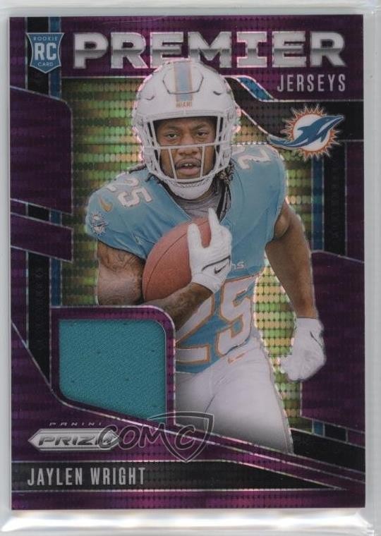2024 Panini Prizm Premier Jerseys Purple Pulsar Jaylen Wright #PJ-JWT 0nr3