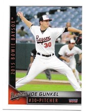 Joe Gunkel ROOKIE 2015 Bowie Baysox #39 Orioles