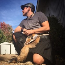 Masked Sporran Red Fox scottish celtic bag Scottish Kilt fur Sporran With Tail