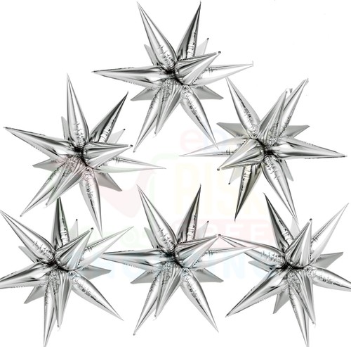 StarBurst Star Explosion Spike Foil Balloons Cone Foil Balloon Xmas Party Decor - Picture 4 of 14