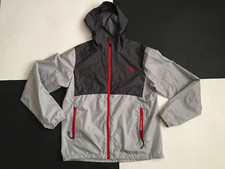 Womens The North Face Lightweight Hooded Windbreaker Jacket 2 tone grey Sz M
