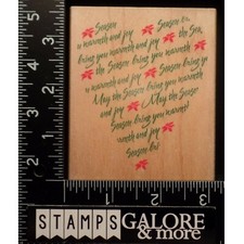HERO ARTS RUBBER STAMPS L1990 MAY THE SEASON HEARTPRINT SEASON POINSETTIA 2463