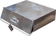 Large Galvanized HOT ASH Carrier Metal Box with Lid for Fireplaces & Fire Pits