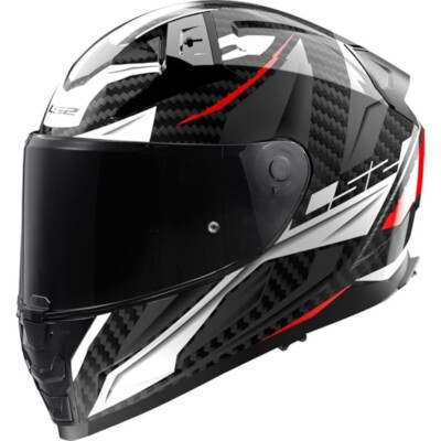 LS2 FF811 Vector II Motorradhelm Savage weiß rot grau